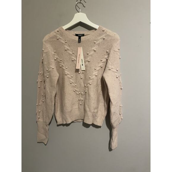 AQUA Cashmere Popcorn Cable Cashmere‎ Sweater - Size M $198 - Picture 1 of 8
